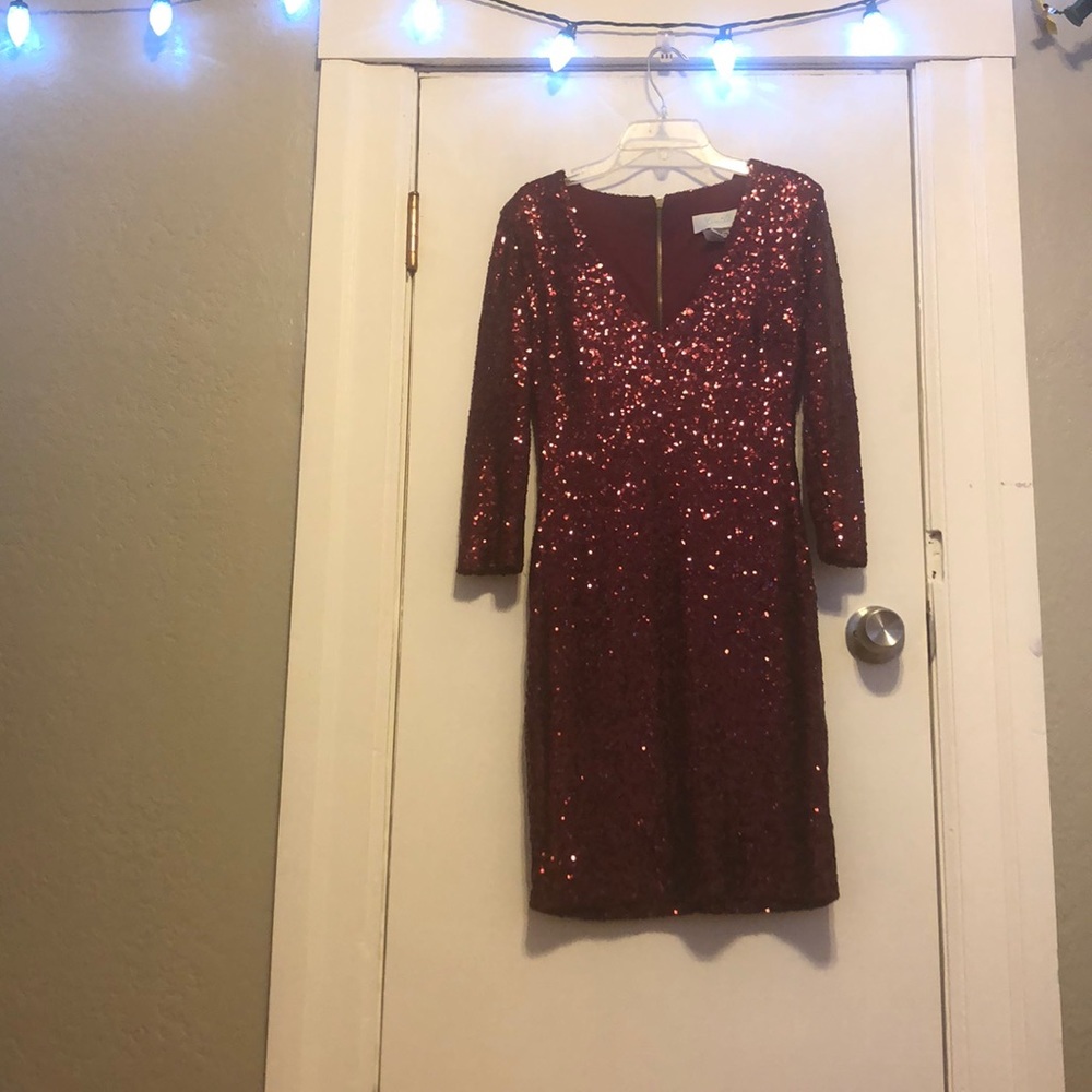 Burgundy sparkly  dress